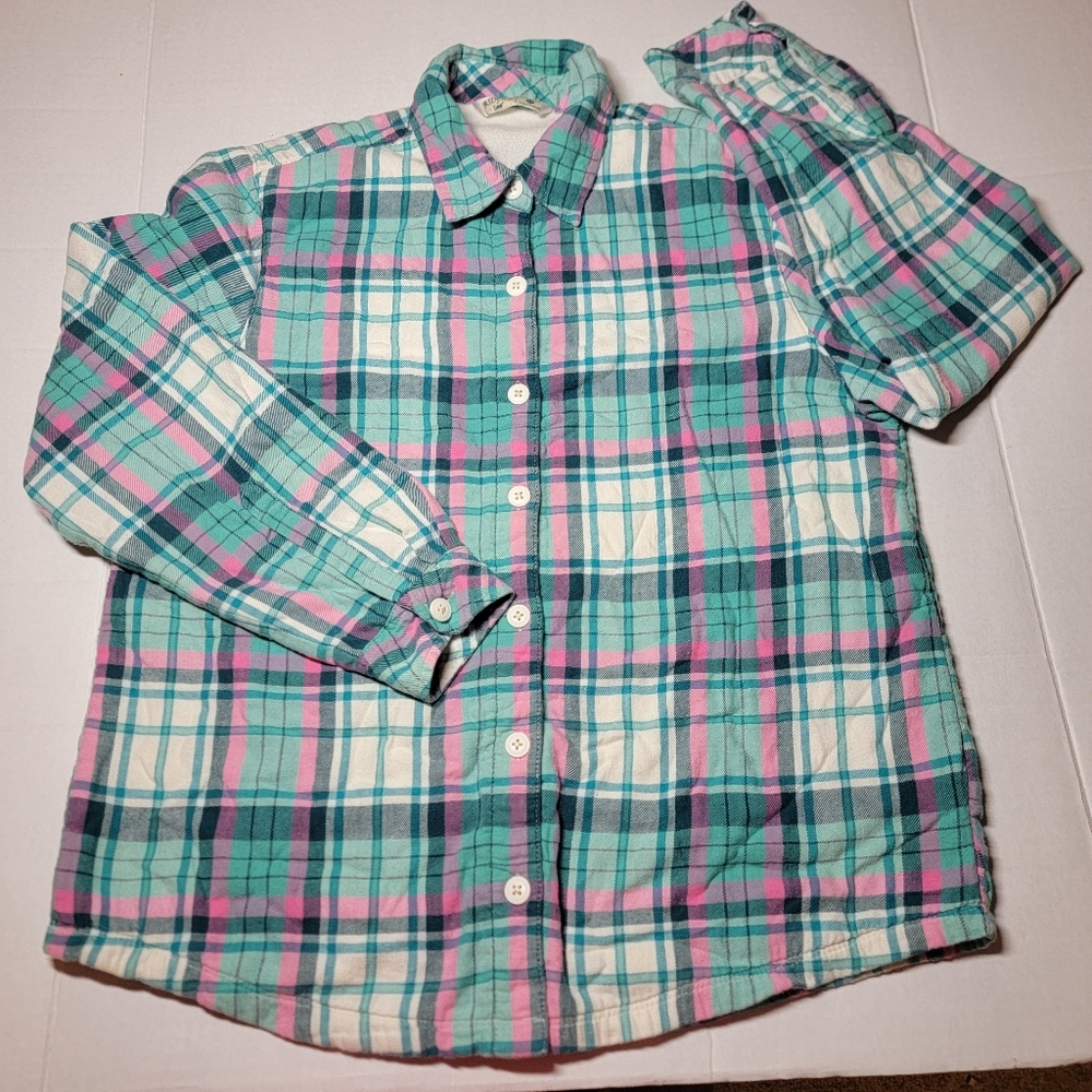 Riders By Lee Womens Fleece Lined‎ Flannel Shacket Size Medium